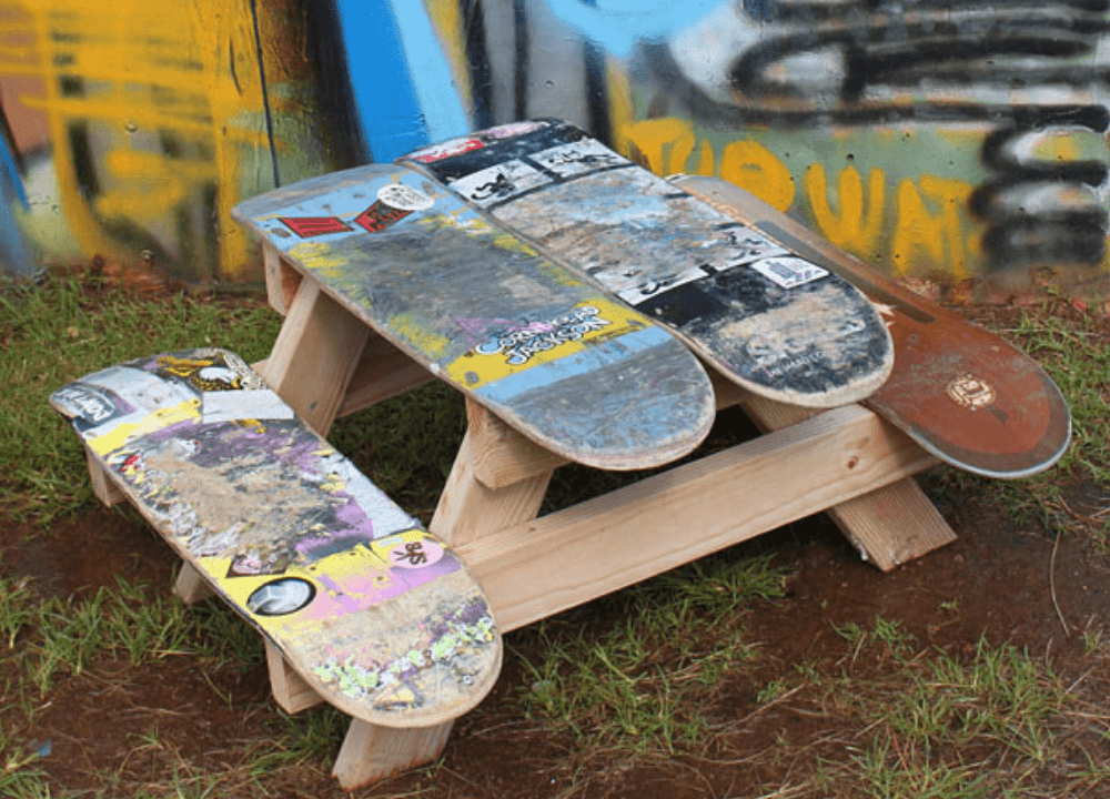 Reuse Skate Boards Into Benches